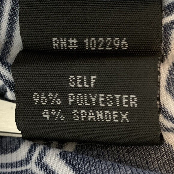 Connected Sleeveless Draped Faux Wrap Dress Women 8 Geometric Pattern B&W - Picture 10 of 12